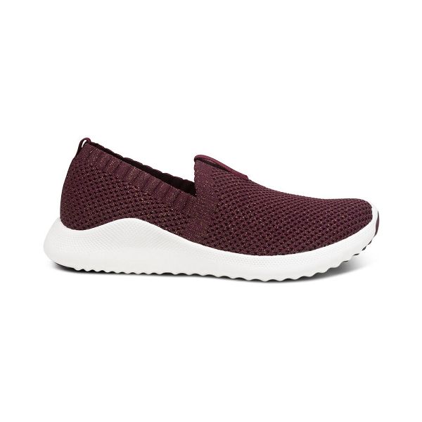 Aetrex Women's Angie Arch Support Sneakers - Burgundy | USA CU948XP